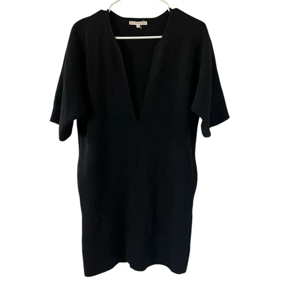 Ann Mashburn Black 100% Fine Merino Wool Dress - Picture 3 of 9